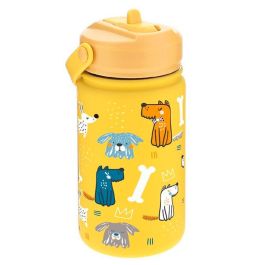 LOVELY STORY Cantimplora Térmica Cachorro Mostaza 330ml Acero Inoxidable Bebidas Frías 18h Calientes 8h Libre BPA
