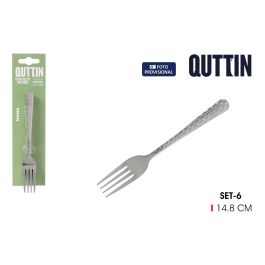 Inde Set 6 Tenedores de Postre Moma, 1.5mm de grosor y 14.8x2.1 cm cada tenedor. (12 Cajas)