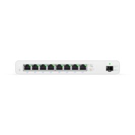 Ubiquiti UISP Switch PoE Gigabit Layer 2, 8 Puertos RJ45 GbE, 1 Puerto SFP 1G, 110W PoE, 24-28VDC, -10 a 50°C, Sin Ventilador para WISP