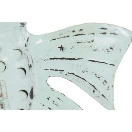 DKD Home Decor Metal fishes 2c24 Pez Portavela Decorativo Azul Celeste Metal 63 x 46 x 9 cm