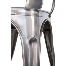 Silla Apilable Plata Metal Dallas 45 X 52,50 X 85 cm