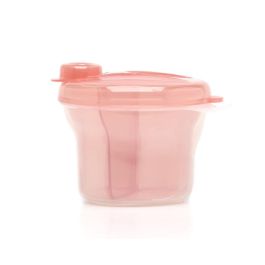 KioKids Dosificador de Leche en Polvo Giratorio Rosa 300 mL, 3 Compartimentos Semitransparentes, Bebé +0 Meses Soft Nordic