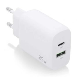 AISENS Cargador USB Pared A110-0758 25W 2 Puertos USB-C y USB-A QC3.0 Blanco para Móviles, Tablets y Portátiles Precio: 5.79000004. SKU: B127AJQ6KP