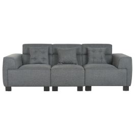 DKD Home Decor Sofá Modular de Poliéster y Madera Gris Oscuro 170 x 82 x 231 cm