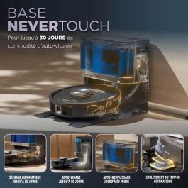 Robot aspirador y fregona con vaciado automático SHARK PowerDetect NeverTouch - 650 vatios - 2 cepillos laterales Robot aspirador y fregona con vaciado automático SHARK PowerDetect NeverTouch - 650 vatios - 2 cepillos laterales