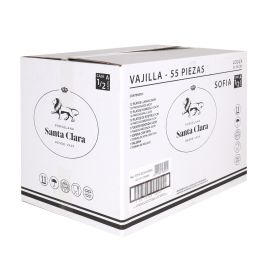 Vajilla Santa Clara 'Sofia' 55 Piezas - Elegancia y Estilo en tu Mesa