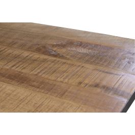 GINER Y COLOMER Mesa Comedor Acacia 8 Plazas Metal Nogal Oscuro