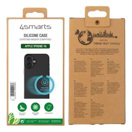 4smarts Funda de Silicona Negra para Apple iPhone 16 (6.1") Compatible con MagSafe, Referencia 541186