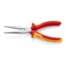Knipex Alicates de Boca de Cigüeña Rectos 200 mm con Puntas de Precisión y Filos de Corte, Medidas 200 x 56 x 19 mm