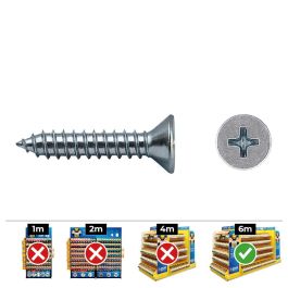 Celo Tornillo chapa avellanado Philips DIN 7982 4,8x16mm zincado, Caja 250 unid.