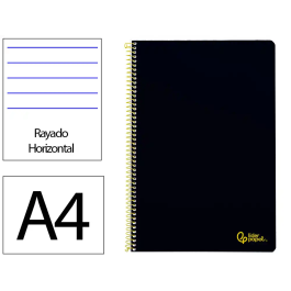 Liderpapel Cuaderno espiral A4 Smart tapa blanda 80 hojas 75gr rayado horizontal con margen color negro Precio: 7.99000026. SKU: B1C9WF96TD