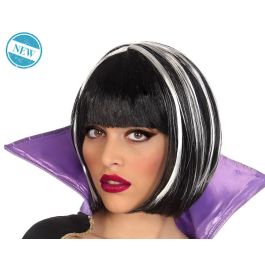 Peluca Corta Vampiresa Blanca Con Flequillo Y Mechas Negras Para Halloween Y Fiestas Temáticas Precio: 3.50000002. SKU: B1E7MMNBHC
