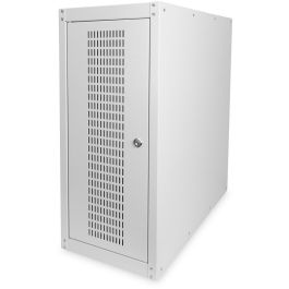 Digitus Armario Rack para Computadora con Puerta de Vidrio, Ruedas y Cerradura, de Acero, Gris RAL 7035