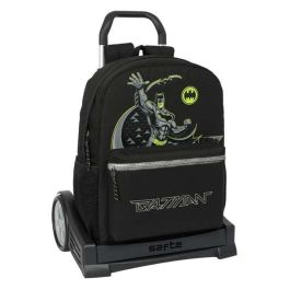 Mochila Escolar con Ruedas Batman Game over Negro 32 x 43 x 14 cm