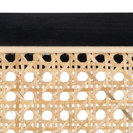 Silla Negro-Natural Madera-Ratán Salón 61,50 X 53 X 82,50 cm