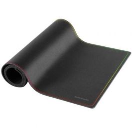 Mars Gaming MMP224 Alfombrilla Gaming XXL Negra 880x330x3mm, Superficie Nano-Textil Borde Rainbow y Base Antideslizante