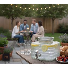 Inde Tarro Dispensador Frigo de Vidrio 3.5 Litros La Mediterran, 19 x 19 x 16.5 cm (6 Unidades)