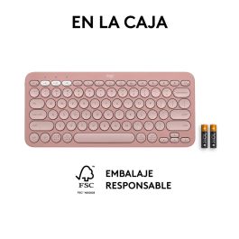 Teclado Inalámbrico Logitech K380s Rosa Qwerty Español