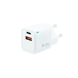 COOLBOX CARGADOR GAN 20W USB-C/USB-A PARED