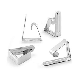 Inofix Pinza sujeta mantel metálica 1194-1-000, acero inoxidable cromado, blister 4 unid. Precio: 4.58999948. SKU: S7905045