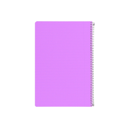 Liderpapel Cuaderno espiral folio pautaguia 80h 75gr cuadro pautado 3mm con margen color violeta