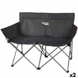 Sofá de 2 Plazas Aktive Negro Plegable 107 x 88 x 63 cm (2 Unidades) Precio: 88.50000016. SKU: B178S7A82E
