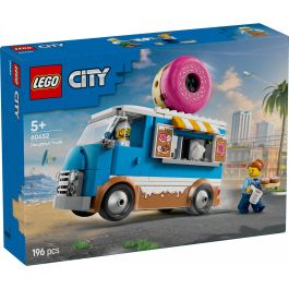 LEGO 60452 Camión de Dónuts de juguete LEGO City con minifiguras, máquina de café, caja registradora y quiosco móvil para niños +5 años