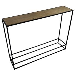DKD Home Decor Consola Aluminio Dorado Negro 84 x 110 x 25 cm Precio: 168.49999958. SKU: S3016012
