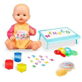 Muñeco nenuco smart school 35 cm con mesa de luz multicolor y accesorios translucidos