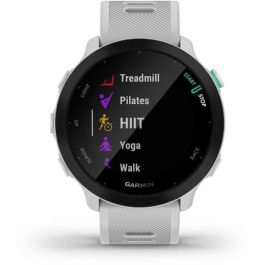 Garmin Forerunner 55 Reloj GPS Blanco con Monitor de Frecuencia Cardíaca para Correr y Natación