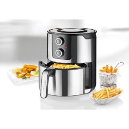 Unold 58655 Freidora de Aire Caliente XL 5L 1400W Negra/Acero Inoxidable con Funciones Hornear y Asar