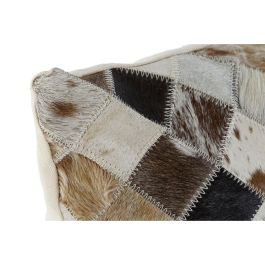 DKD Home Decor Cojín Colonial Camel Beige 10x40x40 cm, Colección Rancho, Poliéster y Piel con Cremallera DKD Home Decor Cojín Colonial Camel Beige 10x40x40 cm, Colección Rancho, Poliéster y Piel con Cremallera