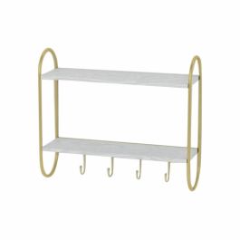 Perchero Pared Glam DKD Home Decor Dorado Blanco 15 x 43 x 50 cm