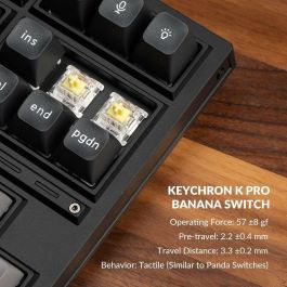 Keychron AAAQF02380 Teclado mecánico para juegos Q3 Pro SE ANSI, interruptor banana, retroiluminación RGB