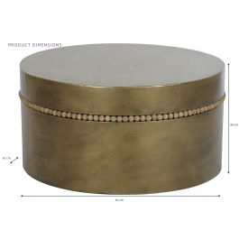 Mesa auxiliar DKD Home Decor 76 x 76 x 42 cm Dorado Metal