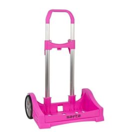 Safta Carro Portamochilas Evolution P.241C Trolley Fucsia, Escolar, Fabricado en España, 2 años de Garantía