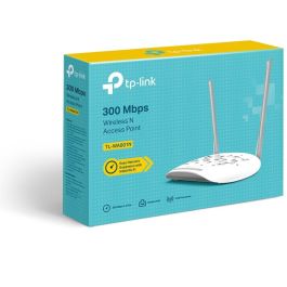 TP-Link TL-WA801N Punto de Acceso Inalámbrico Wi-Fi N 300 Mbit/s 2.4GHz PoE Blanco con 2 Antenas Externas