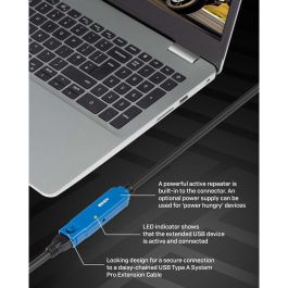 Cable USB LINDY 43380 Azul