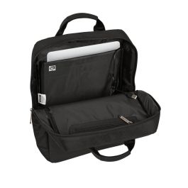 Safta Mochila Business para Portátil 13.3'' con USB, Negra, 29x39x11cm, Nylon 900D y Piel PVC