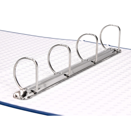 Liderpapel Carpeta 4 Anillas 40mm Folio Mixtas Azul Cartón Forrado