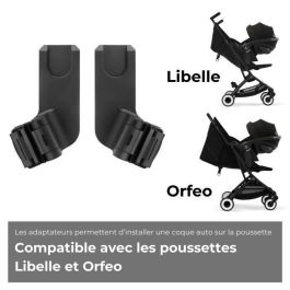 Cybex AAAIR39519 Adaptadores para cochecitos Libelle y Orfeo - Negro
