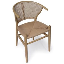 DKD Home Decor Silla Horeca Estilo Cottage de Olmo y Ratán Natural, Set de 2 Unidades, 48x56x80 cm, Altura Asiento 45 cm Precio: 391.58999979. SKU: S3040642