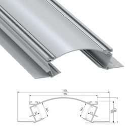 Perfíl Aluminio VEDA 2,02M - Anodizado Plata Perfíl Aluminio VEDA 2,02M - Anodizado Plata