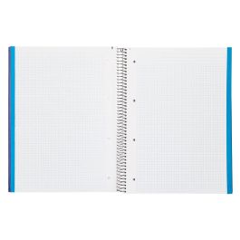 Cuaderno Espiral Liderpapel A4 Micro Jolly Tapa Forrada 140H 75 gr Cuadro 5 mm 5 Bandas 4 Taladros Color Lila