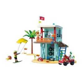 PLAYMOBIL 71903 Torre de Vigilancia con Coche de Playa y Perro de Rescate – Set de Juguete con Buggy para Niños