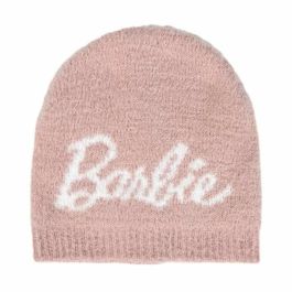 Barbie Gorro de Punto Suave Rosa Claro Talla Única para Niña. Accesorio de Moda Infantil para Invierno recomendado desde 3 años.