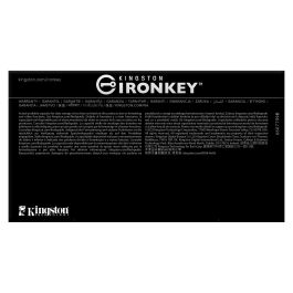 Kingston IronKey D500S - Llavero USB 3.2 64GB - Cifrado Hardware AES-256, FIPS 140-3 Nivel 3, Resistente Agua IP67, 260 MB/s Lectura, Color Negro - Retail