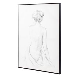 DKD Home Decor Cuadro Moderno Blanco Negro Lienzo Pino 82.5 x 4.5 x 102.5 cm (2 Unidades)
