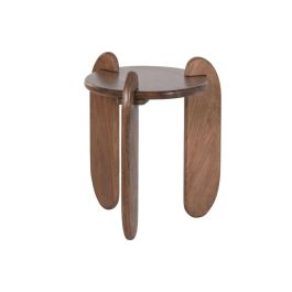 DKD Home Decor Mesita Auxiliar Urban Marrón 45x55x45 cm de Mango Desmontable Decoración Hogar