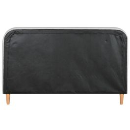 DKD Home Decor Cama Urban Gris Claro 219 x 104 x 170 cm para colchón de 150x200 - Poliéster y Madera